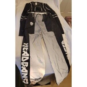 IHeartRaves SM Reflective Cargo Headbanger Sweatpants and Reflective Shrug Set